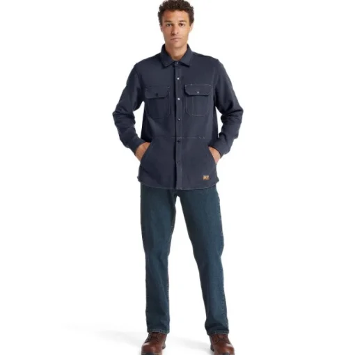 Timberland Pro Men's Mill River Fleece Work Shirt Jacket - Navy - TB0A1VCQ434