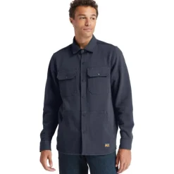 Timberland Pro Men's Mill River Fleece Work Shirt Jacket - Navy - TB0A1VCQ434