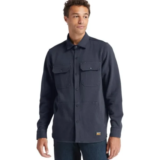 Timberland Pro Men's Mill River Fleece Work Shirt Jacket - Navy - TB0A1VCQ434