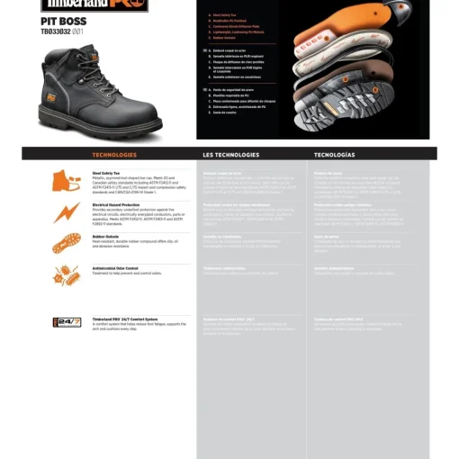 Timberland PRO Men's Pit Boss 6" Steel Toe Work Boot - TB133032001