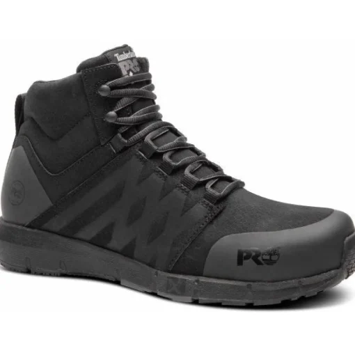 Timberland Pro Men's Radius Mid Comp Toe Work Boot- Black- TB1A28WF001