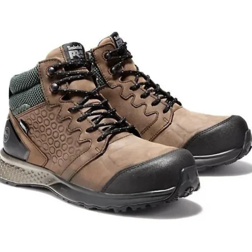 Timberland Pro Men's Reaxion Comp Toe WP Work Boot Brown TB1A1ZRC214