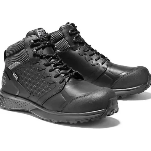 Timberland Pro Men's Reaxion Comp Toe WP Work Boot Black TB1A1ZC9001