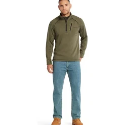 Timberland Pro Men's Reaxion 1/4 Athletic Fleece Jacket -Green- TB0A55RV369