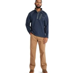Timberland Pro Men's Reaxion 1/4 Athletic Fleece Jacket -Navy- TB0A55RV440