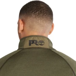 Timberland Pro Men's Reaxion 1/4 Athletic Fleece Jacket -Green- TB0A55RV369