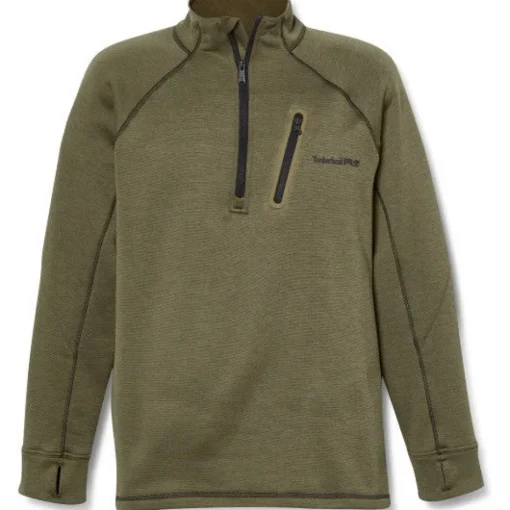 Timberland Pro Men's Reaxion 1/4 Athletic Fleece Jacket -Green- TB0A55RV369
