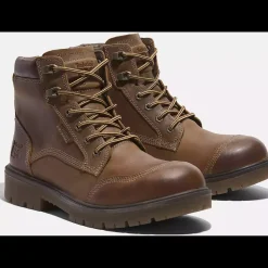 Timberland Pro Men's Whitman 6" Soft Toe WP Work Boot -Brown- TB0A678KEM4