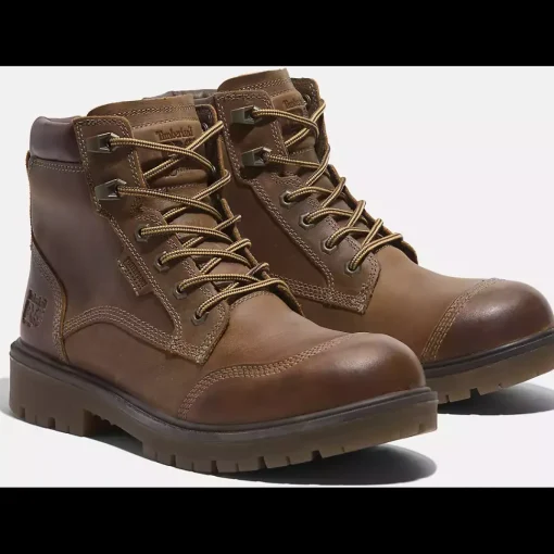 Timberland Pro Men's Whitman 6" Soft Toe WP Work Boot -Brown- TB0A678KEM4