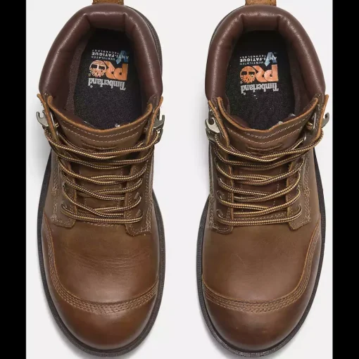 Timberland Pro Men's Whitman 6" Soft Toe WP Work Boot -Brown- TB0A678KEM4