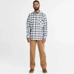 Timberland Pro Men's Woodfort Lightweight Flex Shirt -Indigo- TB0A64AWB05
