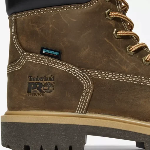 Timberland Pro Women's Direct Attach 6" WP Work Boot -Brown- TB1A2QX7214