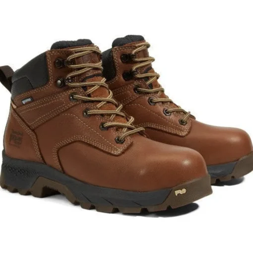 Timberland Pro Women's Titan EV 6" Comp Toe WP Work Boot- Brown- TB1A5P1A214