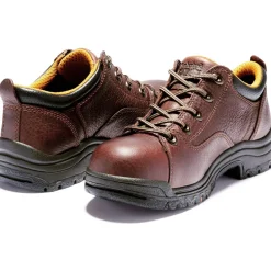 Timberland PRO Women's TITAN Alloy Toe Oxford Work Shoe - Brown - TB063189214