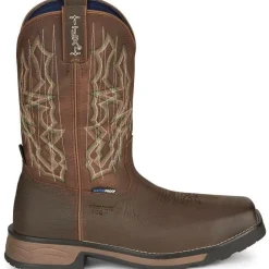 Tony Lama Men's Anchor 11' Comp Toe WP Western Work Boot -Brown- TW3415