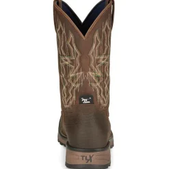 Tony Lama Men's Anchor 11' Comp Toe WP Western Work Boot -Brown- TW3415