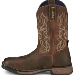 Tony Lama Men's Anchor 11' Square Toe WP Western Work Boot- Brown- TW3416