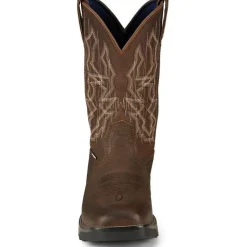 Tony Lama Men's Anchor 11' Square Toe WP Western Work Boot- Brown- TW3416