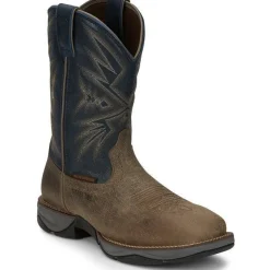 Tony Lama Men's Bartlett 11" Steel Toe Pull On Western Work Boot -Grey- RR3361