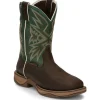 Tony Lama Men's Bartlett 11" Steel Toe WP Western Work Boot -Brown- RR3360