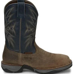 Tony Lama Men's Bartlett 11" Steel Toe Pull On Western Work Boot -Grey- RR3361