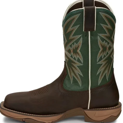 Tony Lama Men's Bartlett 11" Steel Toe WP Western Work Boot -Brown- RR3360