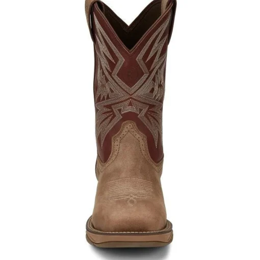 Tony Lama Men's Bartlett 11" Steel Toe Western Work Boot -Tan- RR3359