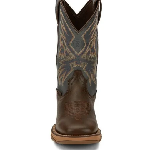 Tony Lama Men's Bartlett 11" Square Toe WP Western Work Boot- Brown- RR3358