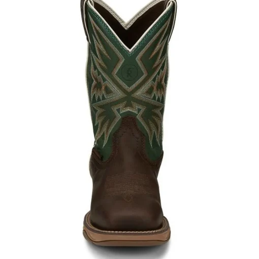 Tony Lama Men's Bartlett 11" Steel Toe WP Western Work Boot -Brown- RR3360