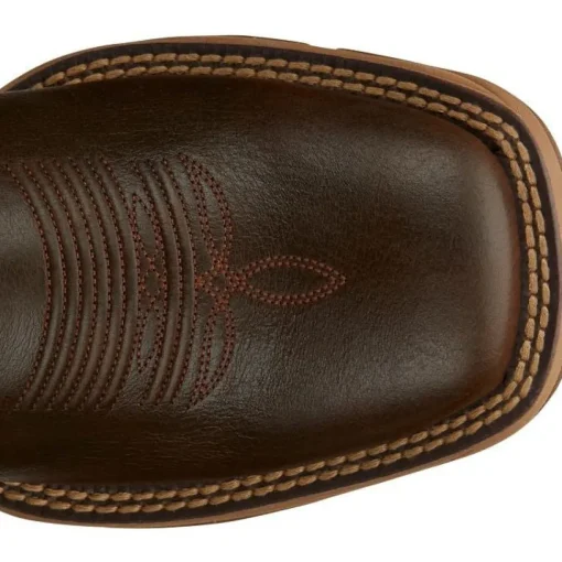 Tony Lama Men's Bartlett 11" Square Toe WP Western Work Boot- Brown- RR3358