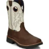 Tony Lama Men's Fireball 11" Comp Toe WP Western Work Boot- Brown- TW3302