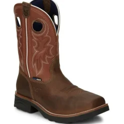 Tony Lama Men's Fireball 11" Comp Toe WP Western Work Boot- Tan- TW3300