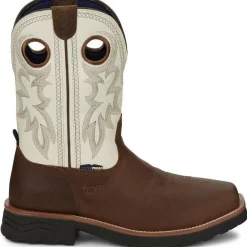 Tony Lama Men's Fireball 11" Comp Toe WP Western Work Boot- Brown- TW3302
