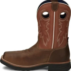 Tony Lama Men's Fireball 11" Comp Toe WP Western Work Boot- Tan- TW3300