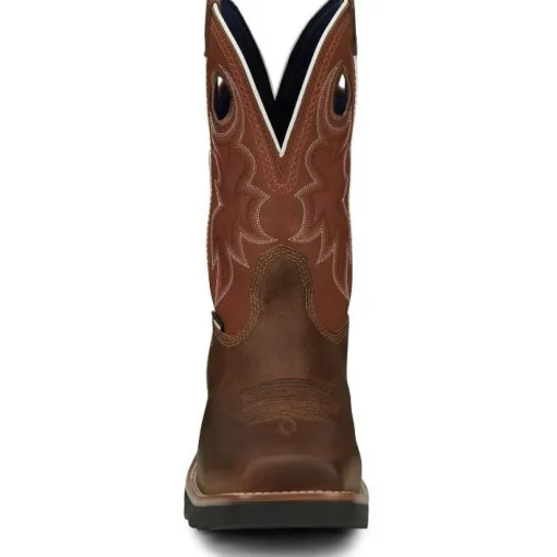 Tony Lama Men's Fireball 11" Comp Toe WP Western Work Boot- Tan- TW3300