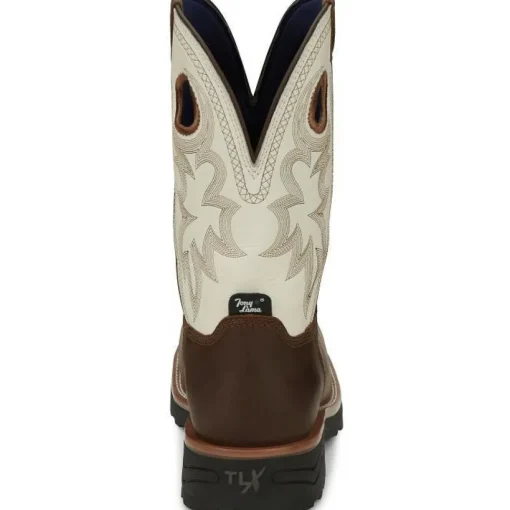 Tony Lama Men's Fireball 11" Comp Toe WP Western Work Boot- Brown- TW3302