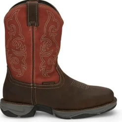 Tony Lama Men's Junction 11' Steel Toe WP Western Work Boot -Brown- RR3352