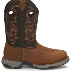 Tony Lama Men's Junction 11' Steel Toe WP Western Work Boot -Brown- RR3355