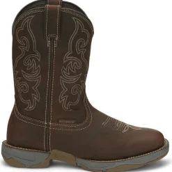 Tony Lama Men's Junction 11' Wide Square Toe WP Western Work Boot -Brown- RR3353