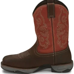 Tony Lama Men's Junction 11' Steel Toe WP Western Work Boot -Brown- RR3352
