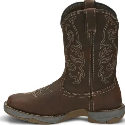 Tony Lama Men's Junction 11' Wide Square Toe WP Western Work Boot -Brown- RR3353
