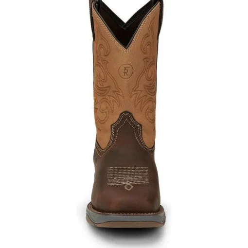 Tony Lama Men's Junction 11' Steel Toe Western Work Boot -Brown- RR3350
