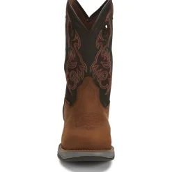 Tony Lama Men's Junction 11' Steel Toe WP Western Work Boot -Brown- RR3355