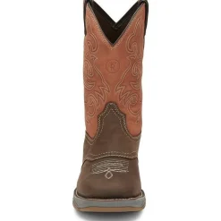 Tony Lama Men's Junction 11' Square Toe WP Western Work Boot -Brown- RR3351