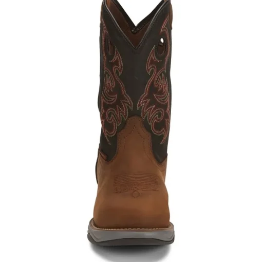 Tony Lama Men's Junction 11' Steel Toe WP Western Work Boot -Brown- RR3355
