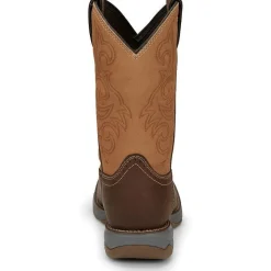 Tony Lama Men's Junction 11' Steel Toe Western Work Boot -Brown- RR3350