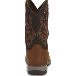 Tony Lama Men's Junction 11' Steel Toe WP Western Work Boot -Brown- RR3355