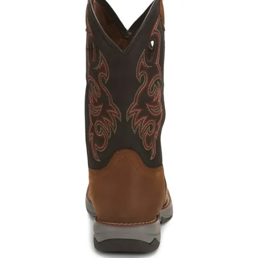 Tony Lama Men's Junction 11' Steel Toe WP Western Work Boot -Brown- RR3355