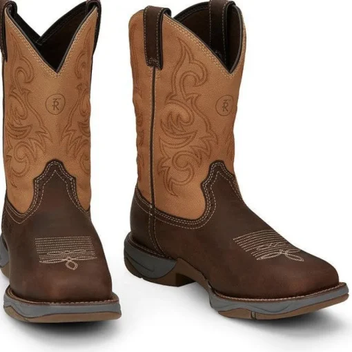 Tony Lama Men's Junction 11' Steel Toe Western Work Boot -Brown- RR3350