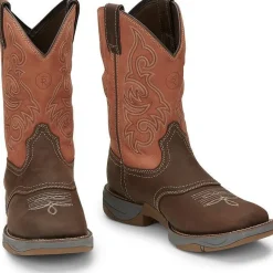 Tony Lama Men's Junction 11' Square Toe WP Western Work Boot -Brown- RR3351